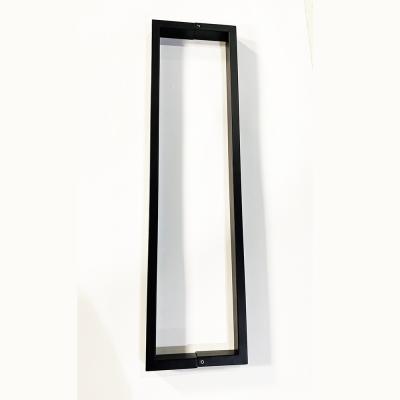 China Modern Popular Modern Flush Stainless Steel Square Black Door Pull Handle For Wooden Door for sale