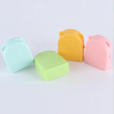 China Photosensitive Custom Colors Medium Big Cute Bear Styles Plastic Snap Kids Name DIY Stamp For Clothing for sale