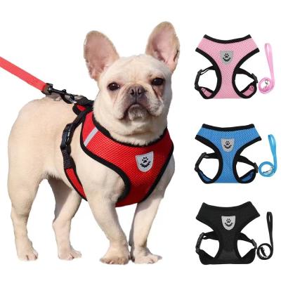 China Amazon Hot Selling Reflective Nylon Sublimation Step In Reversible Adjustable No Pull Dog Harness for sale