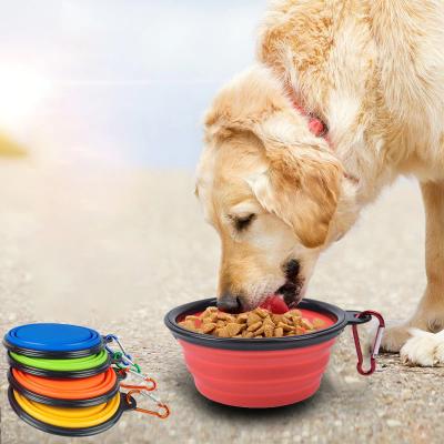 China Portable Folding Adjustable Silicone Pet Raised Bowl Sustainable for sale