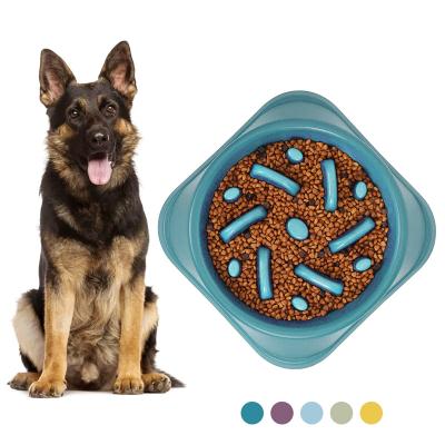 China Automatic No Puddle High Quality Custom Designer Slow Food Eating Feeder Dog Bowl for sale