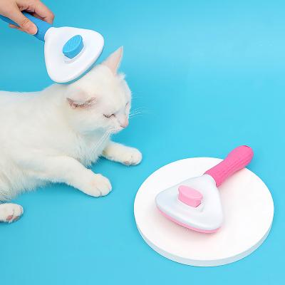 China Plastic Comb Cat Pet Dog Brush Grooming Solvent Hair Polisher Self Cleaning Massager Amazon Viable Success for sale