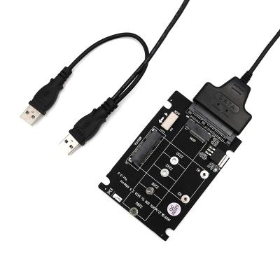 China Computer 2 in 1 Combine M.2 NGFF Key B and mSATA SSD to USB 2.0 Adapter, Key B, mSATA NGFF M.2 SSD to USB 2 Adapter Card .0 for sale