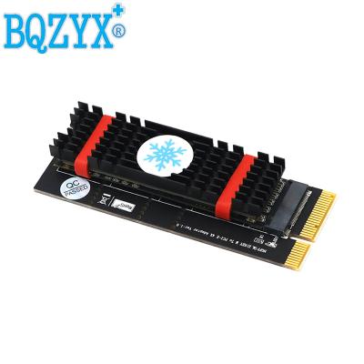 China Hardware NGFF (M.2) nvme M key PCI E 4X SSD adapter with heatsink (vertical installation) for sale