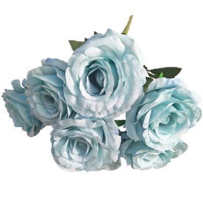 China Wedding natural artificial rose silk decoration table living room touch wallArtificial roses for sale