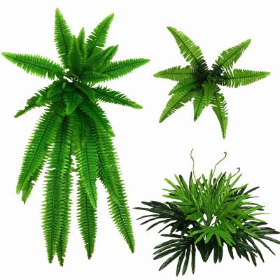 China Wholesale Eco - Friendly Faux Greenery Leaves Artificial Plastic Fern Artificial Leaves for sale