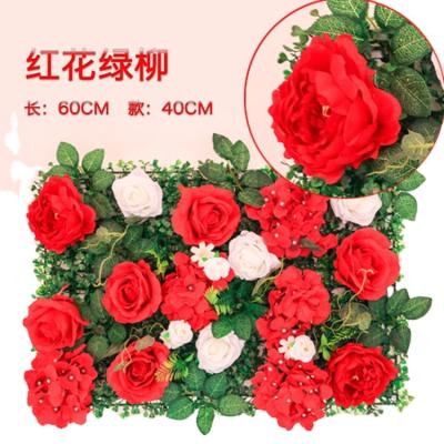 China Touch 60*40cm Natural Floral Decorative Backdrop Wall Artificial Flower Wall Environmental Friendly Backdrop for sale