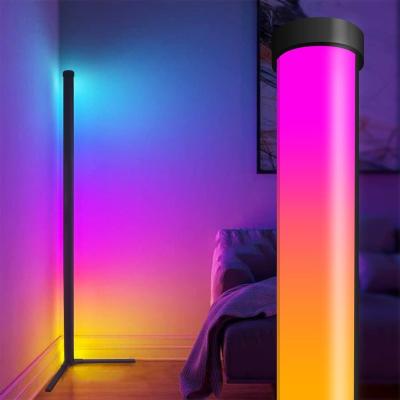 China Modern Dimmable 1.42M LED RGB Color Changing Corner Led Floor Lamp Corner Led Floor Lamp Game Room Bedroom Colorful Lamp for sale