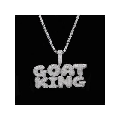 China Hiphop 2021 New Design Hiphop Letter Pop Name Silver Chain Custom Necklace for sale