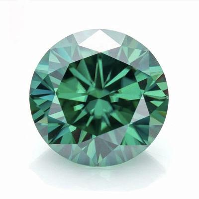 China Wholesale Brilliant Loose Green Color Or Fire Round Cut Gemstone Moissanite Set Or Round for sale