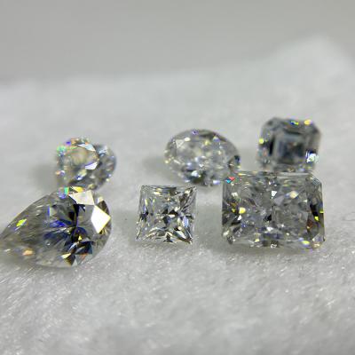 China Color Play Or Fire Diamond Loose Stone VVS Moissanite Large Size Stone Diamonds E-F Synthetic Color Various Cuts Wholesale for sale