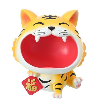 China China Resin Tiger Crafts Modern Head Ornaments Storage Living Room Coffee Table Home Decorations Wedding Housewarming Gifts for sale