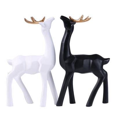 China China Nordic style Ping An deer geometric resin open living room entrance office soft decoration for sale