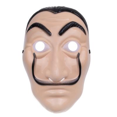 China Salvador Dali Mask Cosplay Money Heist Plastic La casa de papel PP Plastic Mask Halloween Party Costume Props for sale