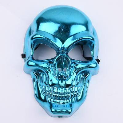 China Halloween Plastic Plating Full Face Skull Head Cosplay Skull Mask Masquerade Horror Ghost Anti-Terrorist Mask for sale