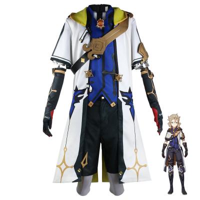 China Cosplay Cartoon Costume Anime Genshin Impact Costume Albedo Halloween Party Game Clothes Wig Shoes Jacket Costume for sale