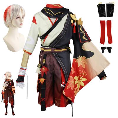 China Kaedehara Kazuha Cosplay Genshin Impact Game Genshin Impact Cosplay Comic Costume Game Kaedehara Kazuha Cosplay Full Set Women Samurai Dress Include Wig Anime for sale