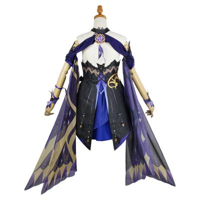 China Gorgeous KE Qing Dress Keqing Wig New Skin Game Suit Cosplay Costume Genshin Impact Keqing Cosplay Comic Costume Game Genshin Impact Cosplay for sale