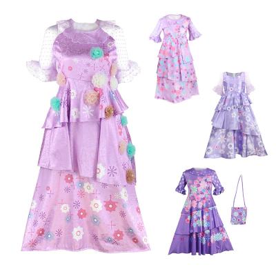 China Encanto Princess Costume Children Fancy Dress Carnival Party Supply Children Gift Isabella Dress Mirabel Charm Cosplay Cartoon Costume Bridesmaids Cosplay for sale