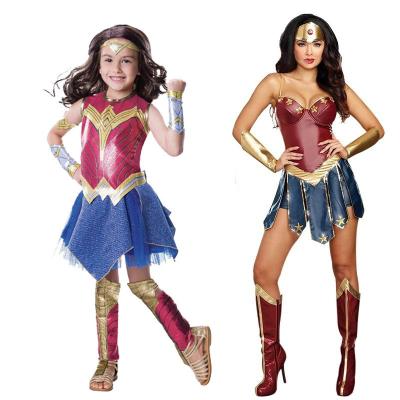 China Supergirl Mulher Maravilha Superhero Jumpsuit Kids Women Costume Halloween Comic Book Costume Women's Supergirl Mulher Maravilha Fancy Carnival Equipment for sale