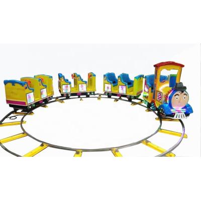 China Fiberglass Amusement Park Rides Children Train Electric With Track for sale