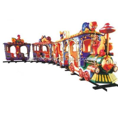 China Fiberglass And Steel Frame Carnival Amusement Rides Mini Electric Train With Track for sale