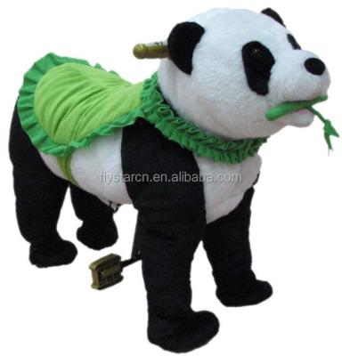 China Child can control it by the size and feet of mechanical panda walking toys on wheels for sale