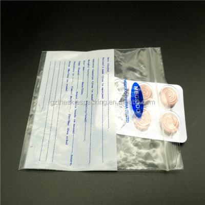 China Wholesale Hot Selling Disposable LDPE Tablet Dispensing Bags With Custom Medicine Plastic Envelope Bag for sale