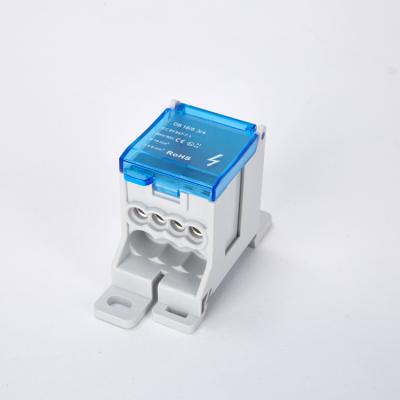 China Compact Single Pole Panel Power Distribution Terminal Block 80A Connector Modular Compact Design for sale