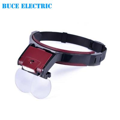 China MG81001-B Magnifier MG81001-B PVC Cue Watch Repair Headband Magnifying Glass Magnifier MG81001-B PVC for sale