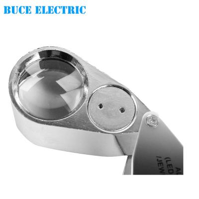 China Jewelry Loupe NO.9890 Metal Jewelers Triplet Loupe Magnifier All Illuminated UV LED for sale