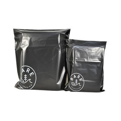 China Business& PLA Logo Biodegradable Plastic Shipping Mailing custom made shopping bags black biodegradable courier satchel bag for sale