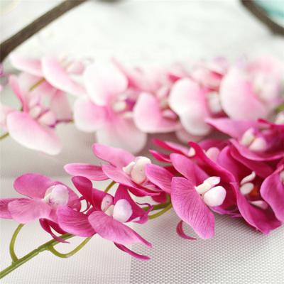 China Wholesale Latex Home Simulation Orchid Fake Flowers Wedding Decoration Beautiful And Colorful Artificial Flower for sale