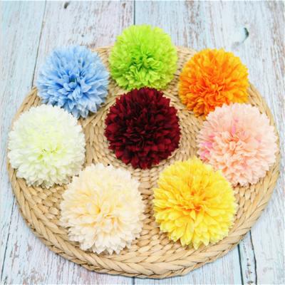 China Beautiful and Colorful DIY Artificial Flower Head High Quality Silk Dandelion Head for Flower Wall Decoration for sale