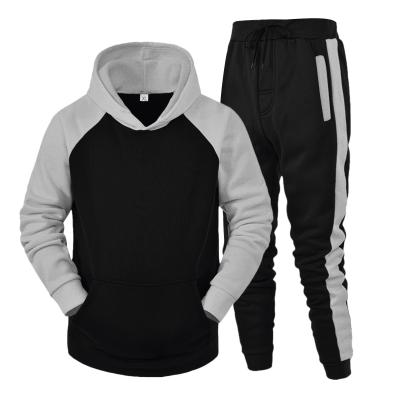 China The 2022 Men's Simple Breathable High Quality Custom Color Logo Tracksuit Hoodie Sweatsuit Two Piece Suits Solid Place for sale