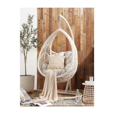 China Latest Modern Hot Sale Hanging Garden Chair 180g Polyester Fabric Patio Hanging Chair for sale