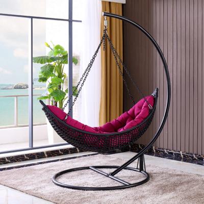 China Modern Outdoor Patio Rattan Wicker Garden Seat Unique Hanging Swing Chair for sale