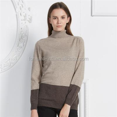 China Anti-pilling high quality 12gg women's cashmere sweater, women's cashmere sweater with long sleeves for sale