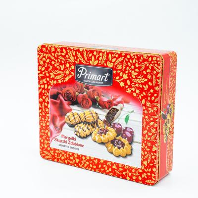 China Recycled Materials Wholesale Square Metal Tin Box Tea Cookie for sale