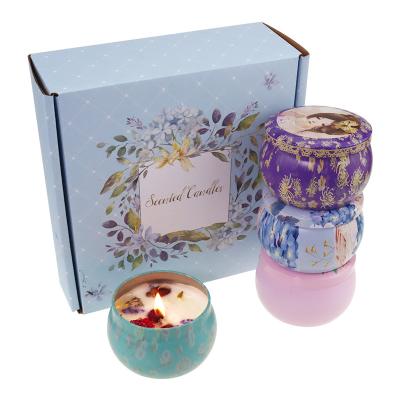 China Gift & Wholesale Craft Drum Shape 2 Ounce Metal Can Candle Scented Jar Small Tea Gift Tin Box for sale