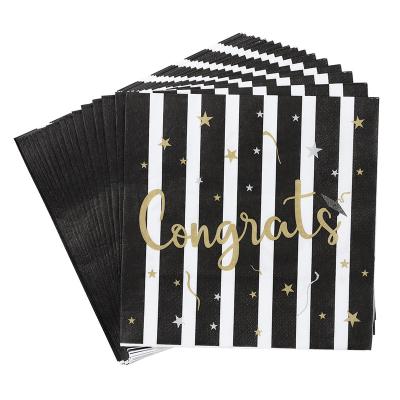 China Wholesale Newest Napkins Graduation Season Party Decoration Tissue Printing Paper Napkin for sale