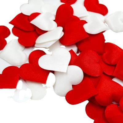 China Party decor. Wholesale 100pcs Fabric Heart Shaped Confetti Wedding Valentine's Day Decorations Party Confetti Decor for sale