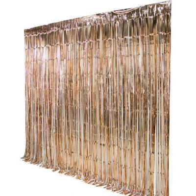 China 92cm*245cm Wholesale Party Backdrop Fringe Decorations Metallic Tassel Curtain for sale