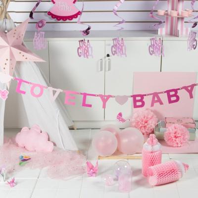 China SUNBEAUTY baby shower kit WHOLESALE BABY SHOWER it's A GIRL PARTY DECORATION for sale