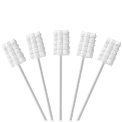 China OEM Double Lock Thread Disposable Non-Fluorescent Baby Oral Gauze Non-Fluorescent Disposable Gauze Stick Remover Oral Remover for sale