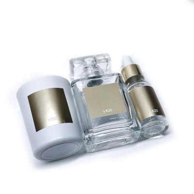 China Waterproof Perfume Bottle Label Printing Custom Perfume Labels Roll Up Sticker For Perfume for sale