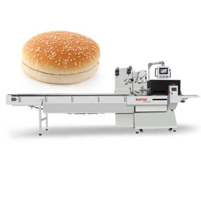 China Qingdao machines bakery bread pillow packing machine bostar automatic type flow food packing machine for sale