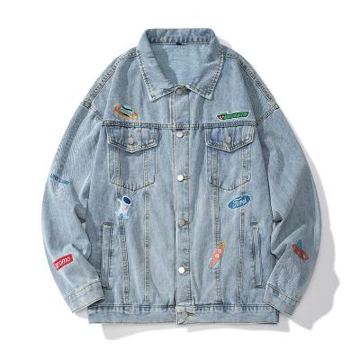 China Regular Can Be Customized High Quality Denim Jacket Fashion Printing Denim Jacket for sale