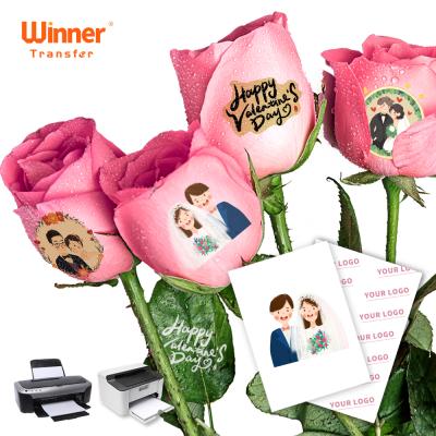 China Temporary Tattoo On Skin Ready To Ship Winner Transfer Easy Transfer 100 Sheets Pack Flower Water Transfer Paper For Florist for sale