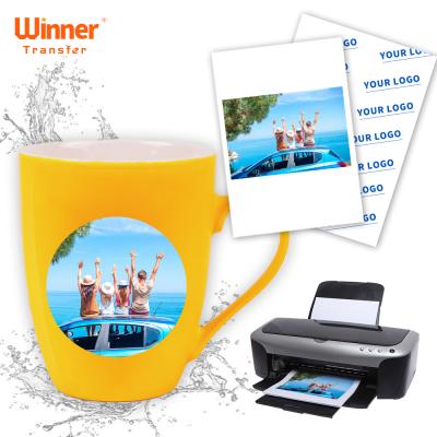 China New Custom Ceramic Ceramic Wording DIY Water Transfer Decal Paper For DIY Custom Mugs for sale